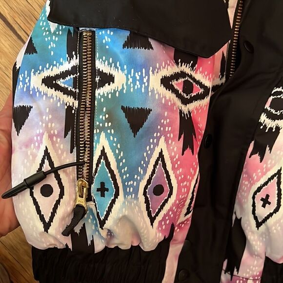 Size XS NEFF Special Edition Pink + Blue Abstract Bomber - Picture 5 of 6